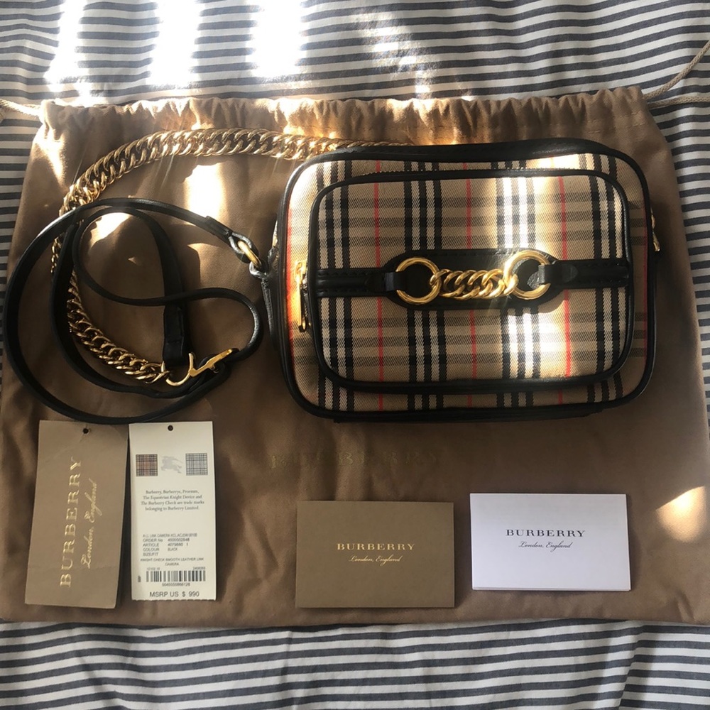 Burberry Check Link Camera Bag